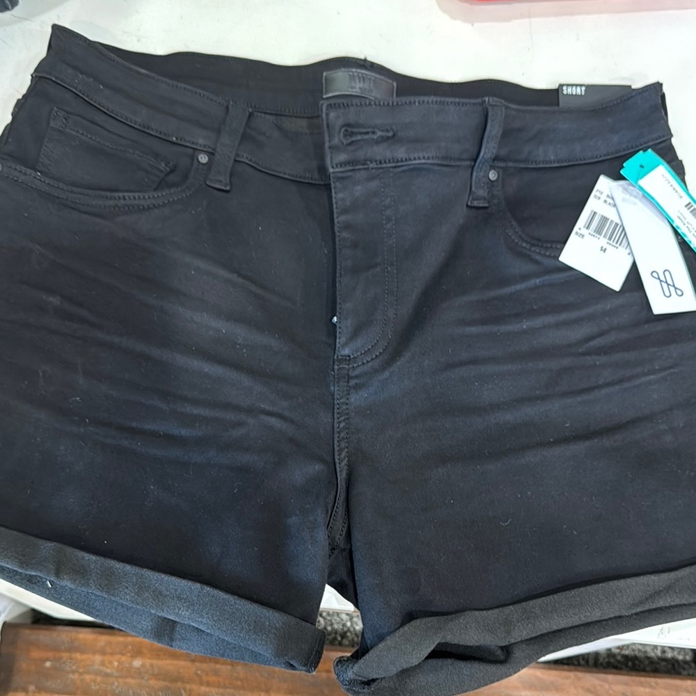 Kut from the Kloth Dark High Waist Shorts